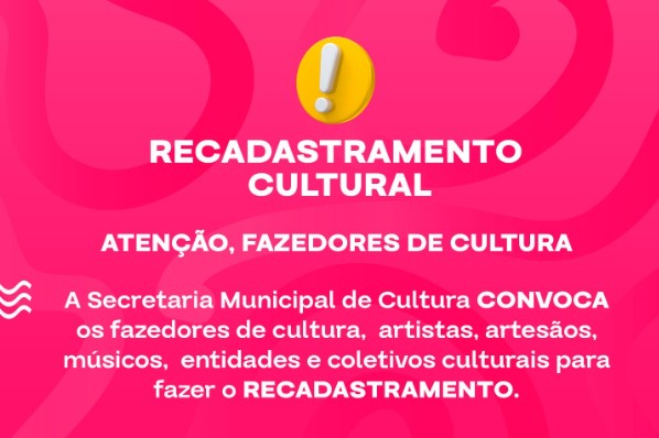 RECADASTRAMENTO CULTURAL