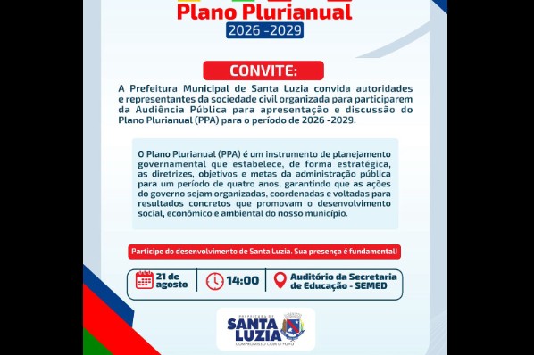 Audiência Pública – PPA 2026-2029