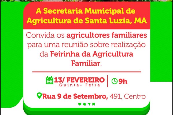 convida os agricultores familiares para uma reunião