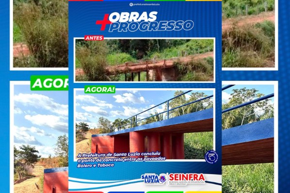 Mais obras, mais progresso